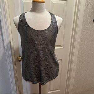 Rock & Republic Silver And Black Sparkling Tank Top size medium.